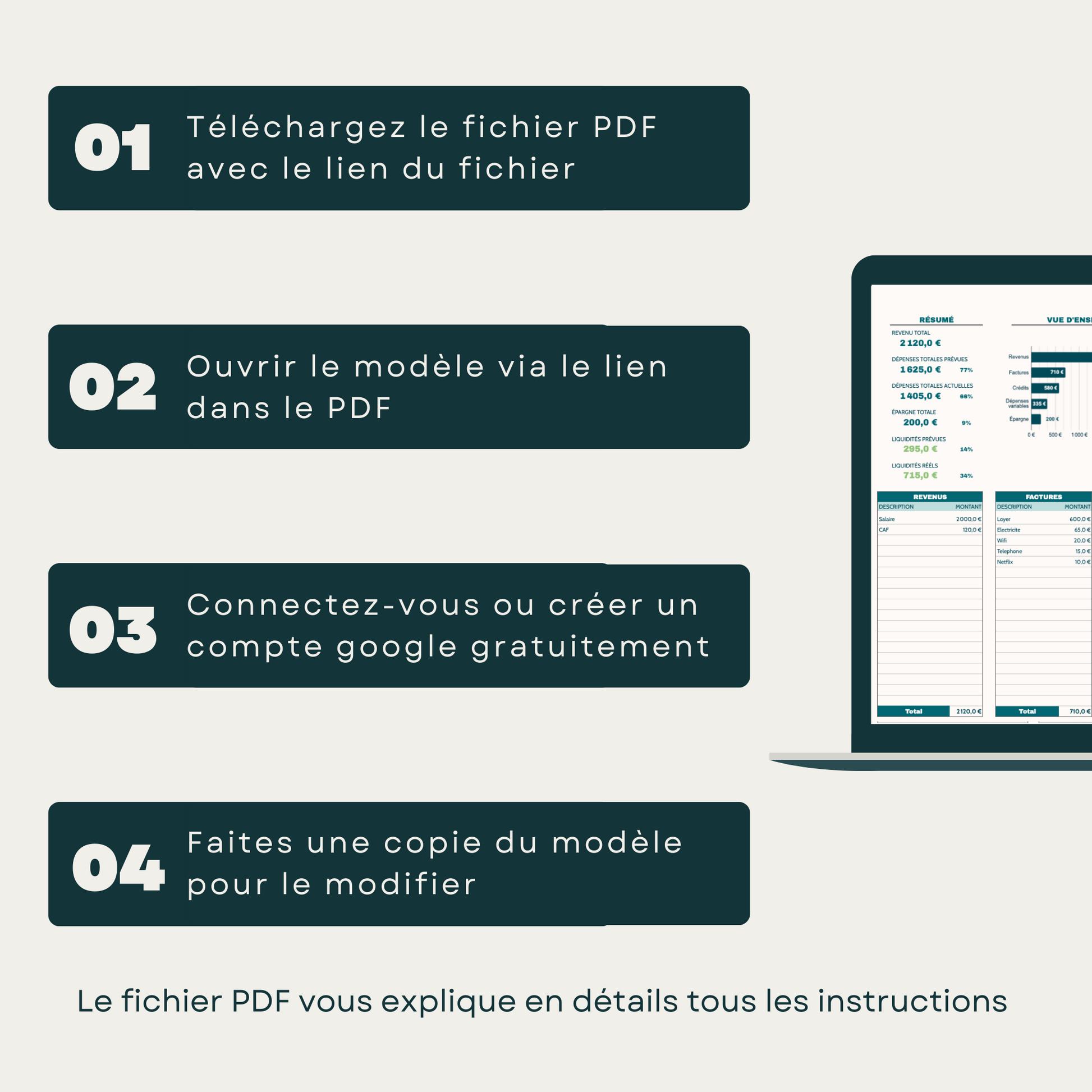 Planificateur de budget mensuel complet - OPG - OneProductiveGuy