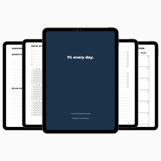 Carnet de productivité 1% every day - Version numérique